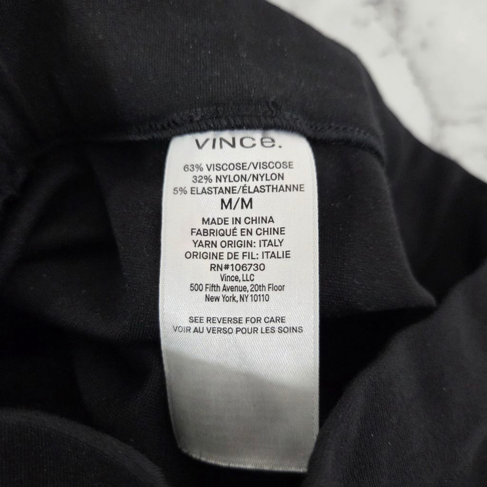 Vince Legging Solid Black Ponte Pull On Basic Min… - image 6